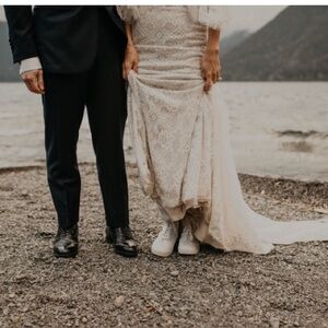 Vince Cream Textured High-Top Sneakers